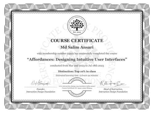 Affordances: Designing Intuitive User Interfaces